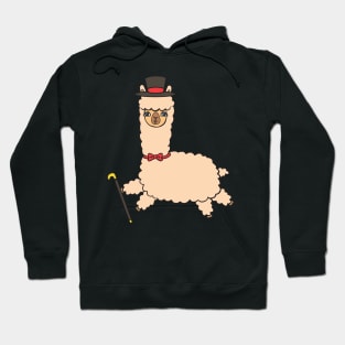 Alpaca with a hat and stick Hoodie